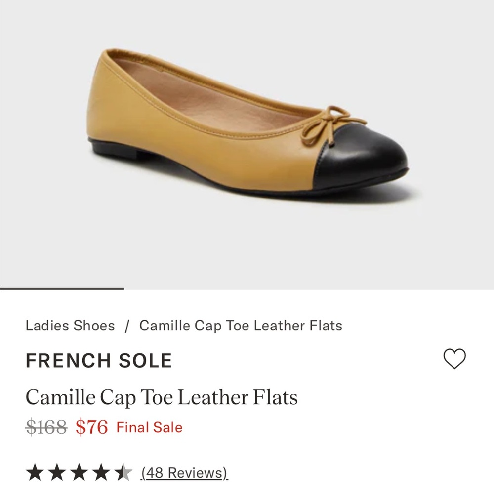 GUC French Sole (on Tuckernuck) Camille Cap Toe Ballet Flat